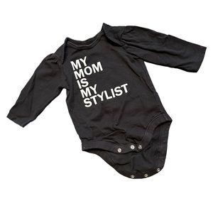 The Children’s Place My Mom Is My Stylist Black Onesie Size 0-3 months